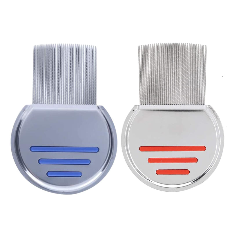Lice Comb (Pack of 2) Head Lice Treatment, that's Individually Packaged Professional Stainless Steel Louse and Nit Combs Removes Eggs with Rounded Tips for Comfort - NewNest Australia