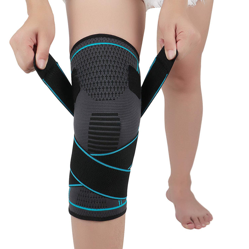 NTRH Knee Support Brace for Women and Men,Adjustable Compression Knee Brace for Arthritis,Joint Pain,Ligament Injury,Meniscus Tear,ACL,MCL,Running,Sports,Squats(single) (XL, Blue) XL-Blue - NewNest Australia