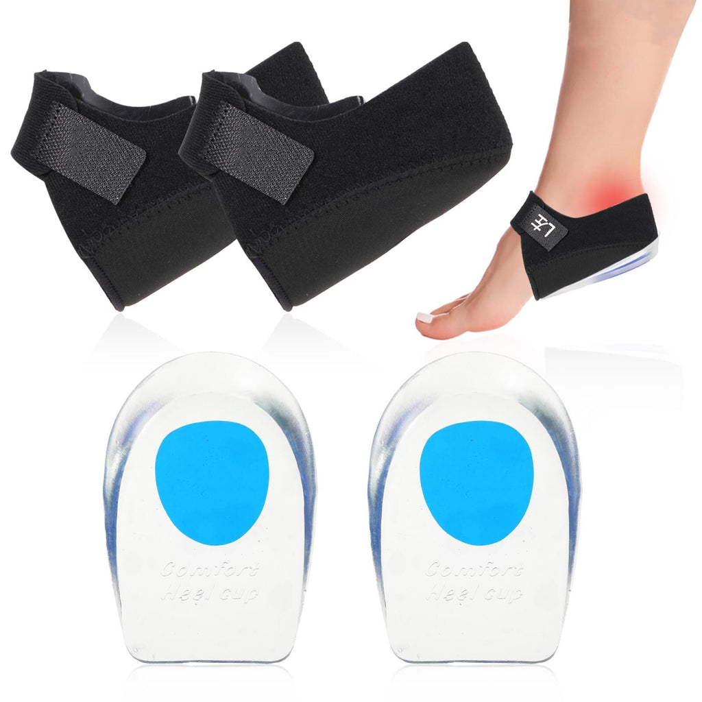 4PCS Heel Cushion Pads Heel Protectorsgel Heel Pads Metatarsal Pads for Plantar Fasciitis Ball of Foot Cushion Pads Gel Plantar Fasciitis Support for Achilles Tendinitis, Blisters, Cracked Heels - NewNest Australia