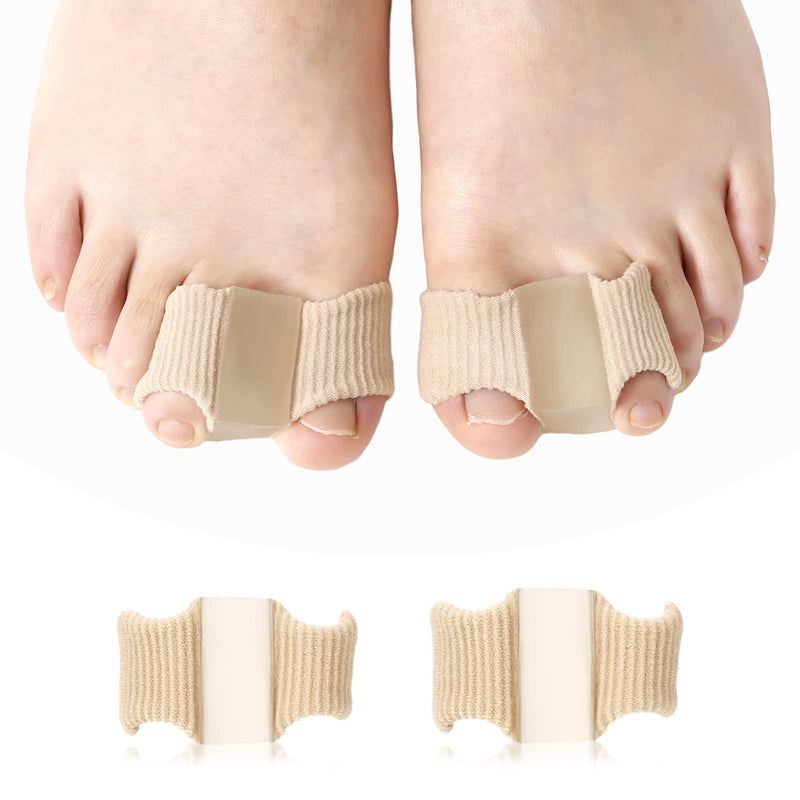 Opopark 6pcs Gel Toe Separators with 2 Loops, L and S Size, Gel Toe Separators for Bunion Toes, Toe Straighteners for Toe Overlapping and Crooked, Toe Protectors for Women and Men, Toe Pain Relief - NewNest Australia