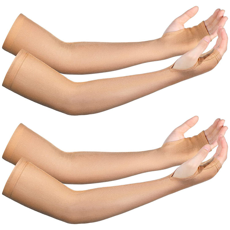 Grafanty Elderly Skin Protection Sleeves Arm Protectors for Thin and Bruising Compression Washable Men Women Bruise Protective Arm Sleeve for Thin Skin Elderly Women Prevent Products 2Pair - NewNest Australia