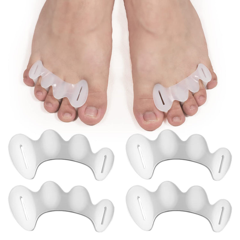 2 Pairs Adjustable Toe Spacers, Silicone Toe Spacers Toe Straighteners Toe Spacer for Hammer Toes Toe Separators for Women Men (M Size) M Size - NewNest Australia