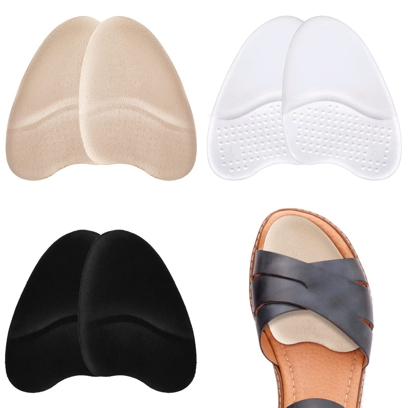 WLLHYF Metatarsal Pads for Women, 3 Pair Ball of Foot Cushions Anti-Sliding Pads for Open Toe Shoes Heel Pads Inserts for Too Big Shoe Shoe Pads Reduce Foot Pain and Provide Support - NewNest Australia