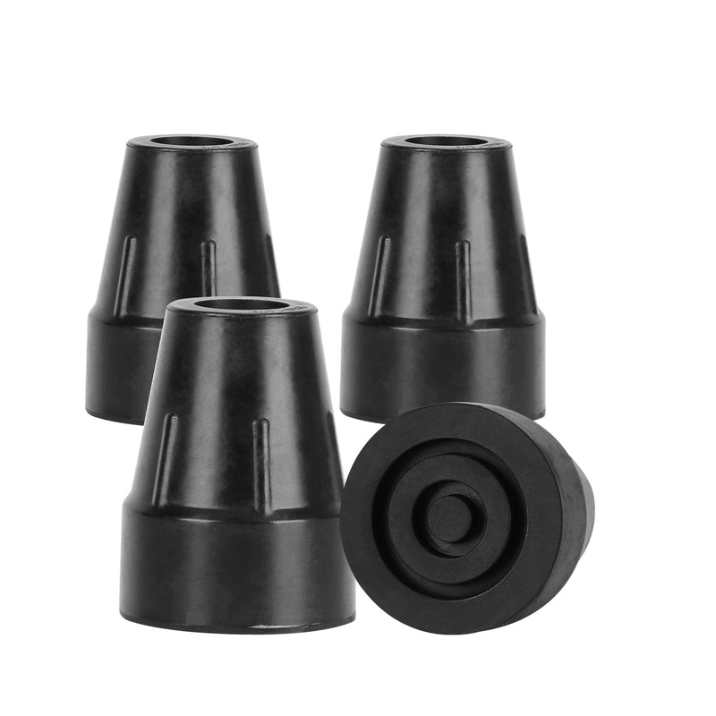 supregear Crutch Tips, 4-Pack Heavy Duty Rubber Cane Tips Non-Slip Durable Replacement Cane Tip for 22 mm Diameter Standard Walking Cane Folding Cane Accessory, Black - NewNest Australia