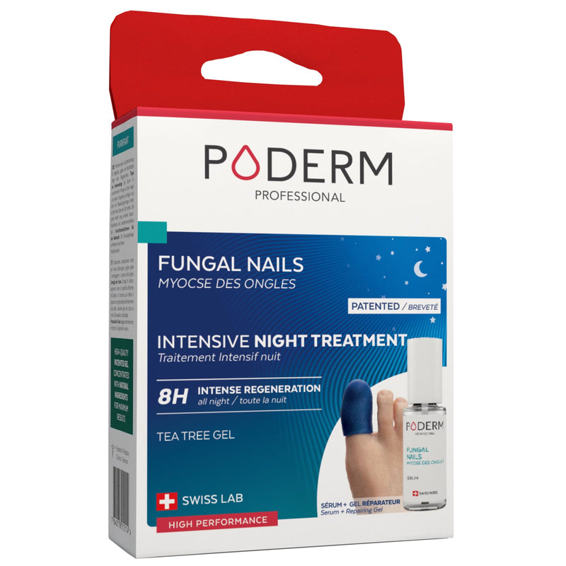 PODERM – 2-in-1 FUNGAL NAIL INTENSIVE NIGHT TREATMENT Eliminates the fungal infection and renews the nail while you sleep |VEGAN | Professional foot/hand treatment | Quick & Easy | Swiss Made - NewNest Australia