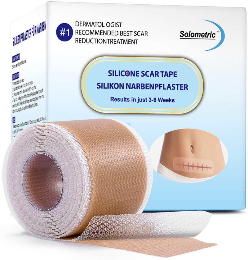 Silicone Scar Sheets(4 cm X 3m Roll), Reusable Medical Grade Silicone Scar Tape,Professional for Acne Scar,C-Section,Keloid, Surgery,hypertrophic and Tummy Tuck Scar Treatment - NewNest Australia