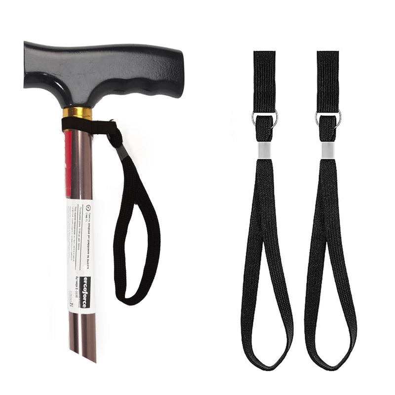 Walking Stick Wrist Strap, 2pcs Walking Stick Strap Wrist Loop For Walking Stick Accessories, Black Walking Stick Clip Strap, Walking Stick Holder Wrist Strap(Black) - NewNest Australia