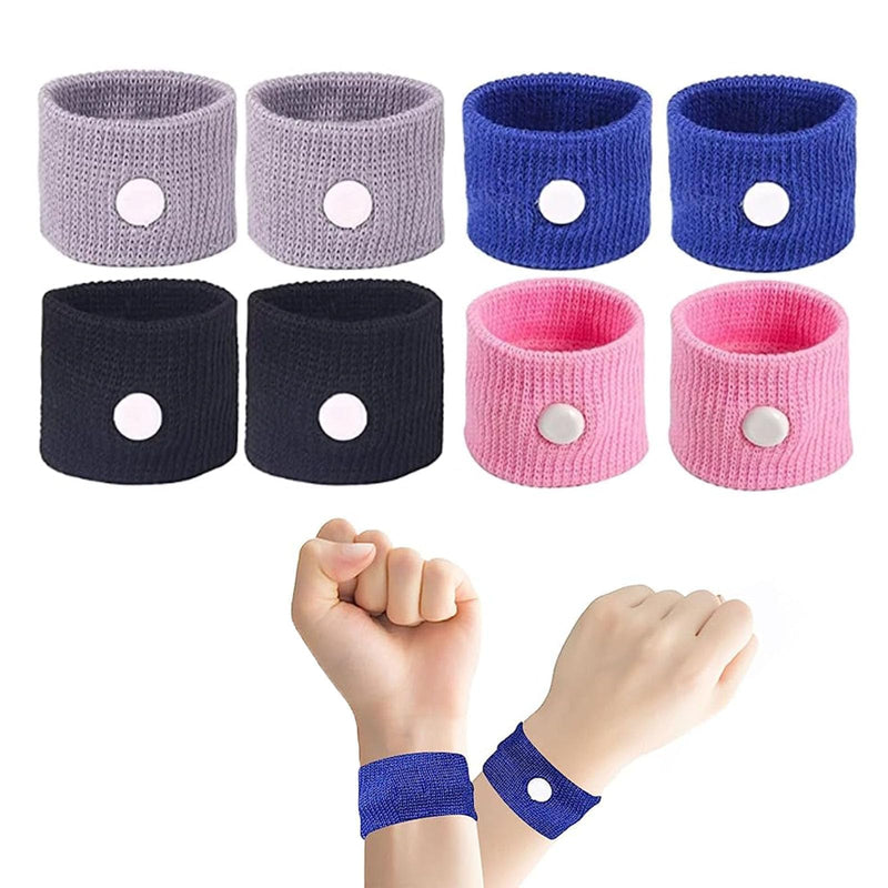 8Pcs Motion Travel Sickness Bands,Motion Sickness Bands,Travel Sickness Relief Wristbands Anti-Nausea Acupressure Wristband Dizziness Pregnant for Car Travel Sea Morning Sickness. - NewNest Australia