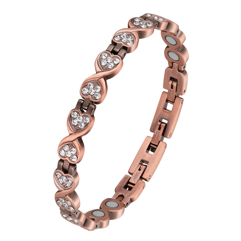 Jeracol Copper Magnetic Bracelet for Women, Infinite Love Design Women Magnetic Wristband with Ultra Strength 3800 Guass Magnets, Brazaletes Jewelry with Remove Tool & Gift Box (Copper1) Copper1 - NewNest Australia