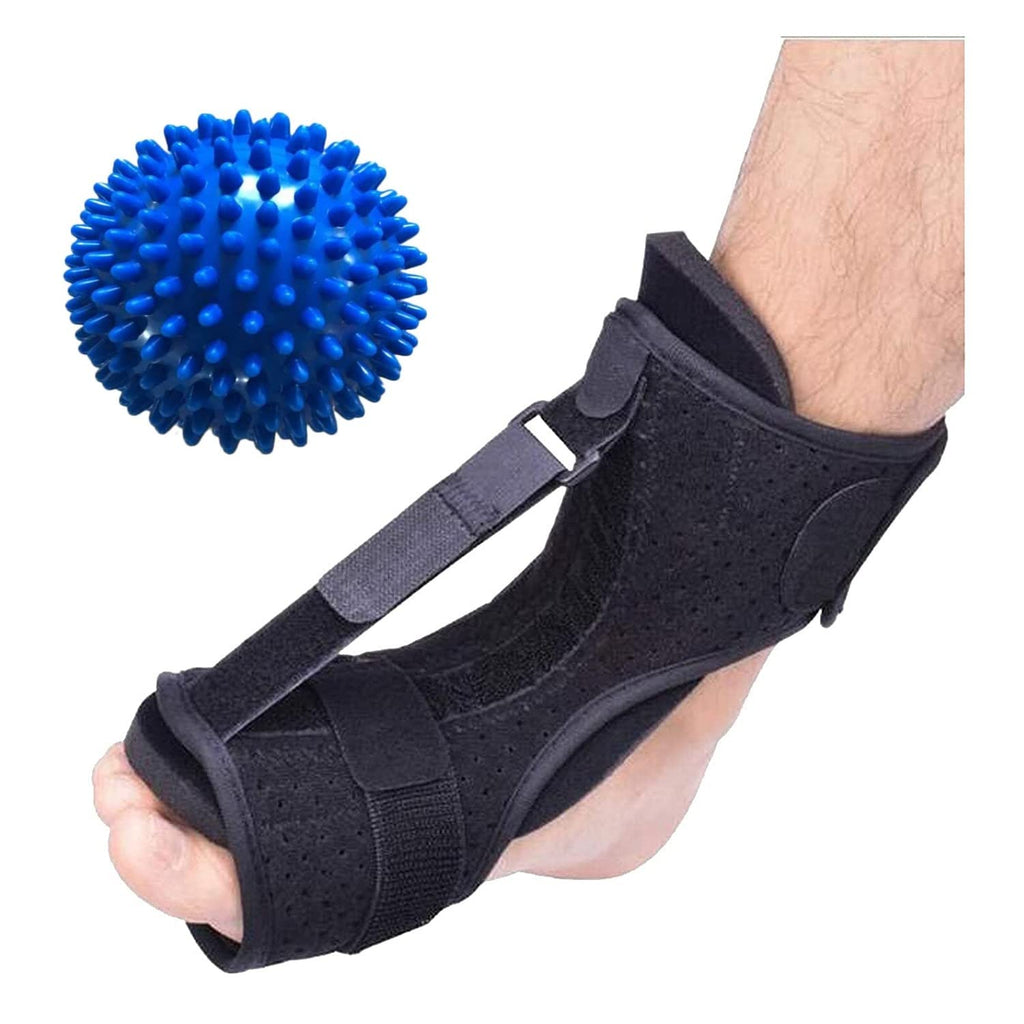 Pedimend Plantar Fasciitis Night Splint Drop Foot Orthotic Brace for Flat Feet, Heel, Arch Foot Pain, Achilles Tendonitis (1PCS + 1PCS Massage Ball) Trigger Point- Strengthen Muscles- Foot Massager - NewNest Australia