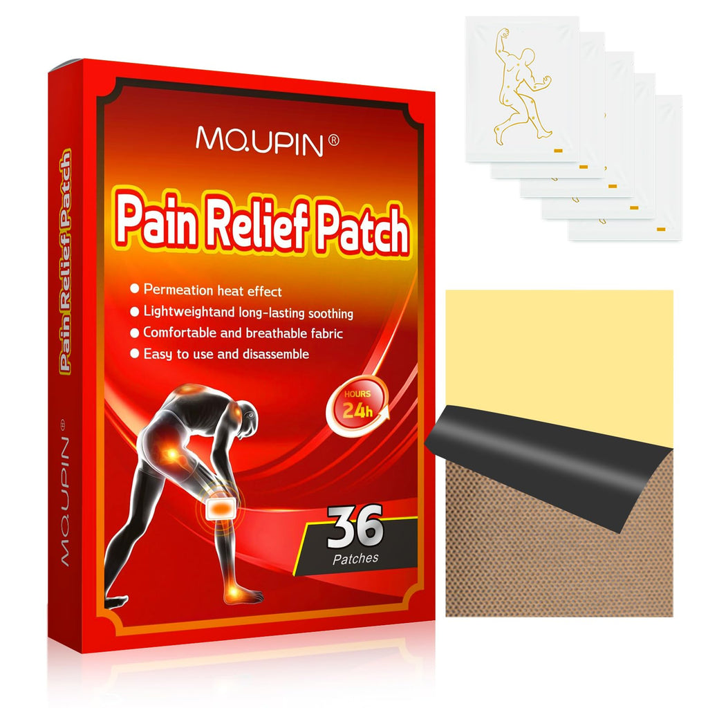 Pain Relief Patch Plaster,MQUPIN Heat Patches 8-12h Long Lasting Effect Pain Relief Patches for Back Knee Joint Neck Shoulder Pain Muscle Pain Relief (36 Patches) 36 - NewNest Australia