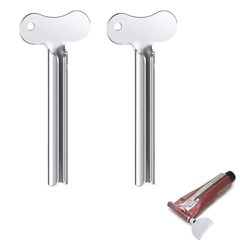 Toothpaste Squeezer 2PCS Metal Toothpaste Tube Squeezer, Tube Squeezer Key Toothpaste Roller Useful and Practical Paint Tube Squeezers Tube Key Squeezer for Toothpaste Hair Gel Hand Cream - NewNest Australia