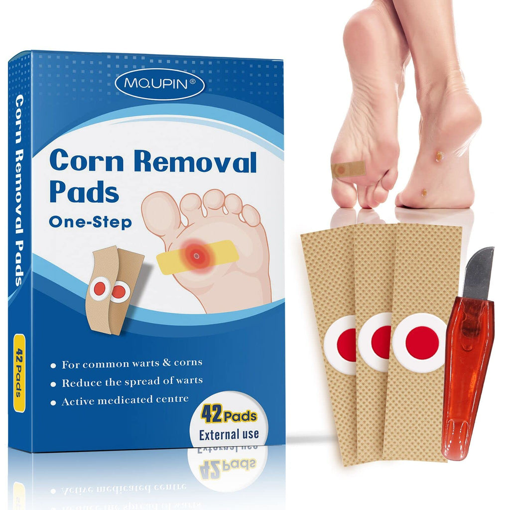 Corn Remover Pads, Wart Remover, Foot Corn Remover Patch, 42 Pcs Corn Removal Pads, Corn Removal Ideal for Relief Corn Pain and Foot Care, Corn Plasters with Hole for Feet, Hand, Toe - NewNest Australia