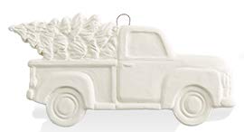 Antique Truck with Holiday Tree Ornament - Set of 4 - Paint Your Own Ceramic Keepsake - NewNest Australia