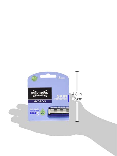 Wilkinson Sword Hydro 3 Skin Protection Razor Blades, 8 Razor Blades 8 Pieces (Pack of 1) - NewNest Australia