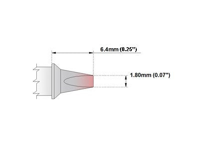 Thermaltronics M6CP201 Chisel 30deg 1.80mm (0.07in) interchangeable for Metcal STTC-037P - NewNest Australia