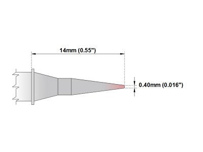 Thermaltronics M6C300 Conical 0.4mm (0.016in) interchangeable for Metcal STTC-045 - NewNest Australia