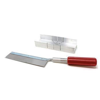 Excel Blades Metal Mitre Box Set with Heavy Duty K5 Handle and Razor Pull Saw Blade, Small Mitre Box and Saw with 2 Cutting Angles for Wood and Soft Metal - NewNest Australia