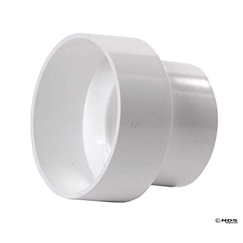 NDS 6P07 4" by 6" Reducer Coupling Hub by Hub, Solvent Weld Fitting, White - NewNest Australia