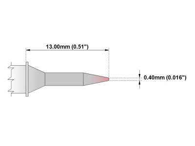 Thermaltronics M8CS150 Conical Sharp 0.4mm (0.016in) interchangeable for Metcal STTC-806 - NewNest Australia