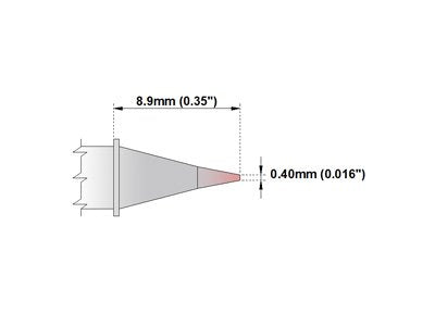 Thermaltronics M8CP302 Conical 0.4mm (0.016in) interchangeable for Metcal STTC-845P - NewNest Australia