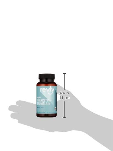 Amazon Brand - Revly Quercetin + Bromelain, 500 mg Quercetin with 150 mg Bromelain, 50 Capsules, Vegan - NewNest Australia