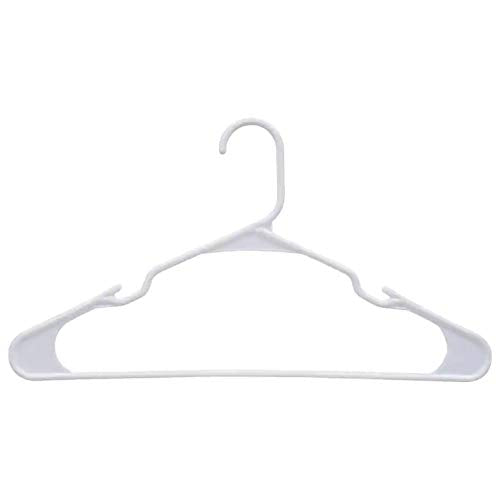 NewNest Australia - ESSENTIALS White Plastic Adult-Sized Hangers, 7 Hangers Per Package 