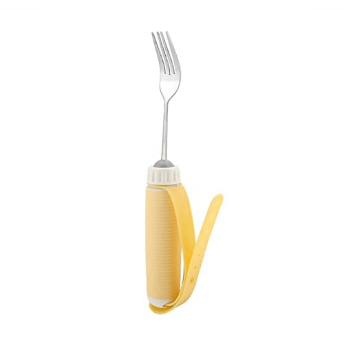 Adaptive Utensils, Stainless Steel Flexible Rotating Tablewares Removable Elder Swivel Silverware Dispenser Easy Grip Eating Patient Fork for Parkinsons Disabled Handicapped Arthritis Hand Tremors - NewNest Australia