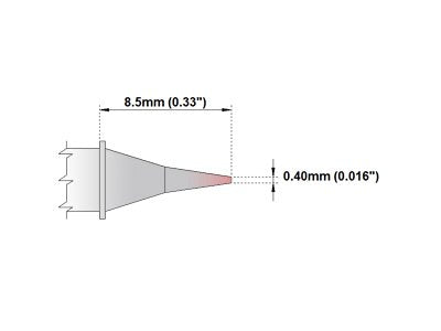 Thermaltronics M7CS152 Conical Sharp 0.4mm (0.016in) interchangeable for Metcal STTC-122 - NewNest Australia