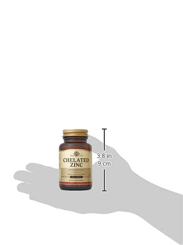 Solgar Chelated Zinc, 100 Tablets - Zinc for Healthy Skin - Supports Cell Growth & DNA Formation - Exerts Antioxidant Activity - Supports A Healthy Immune System - Non GMO, Gluten Free - 100 Servings 100 Count (Pack of 1) Standard Packaging - NewNest Australia