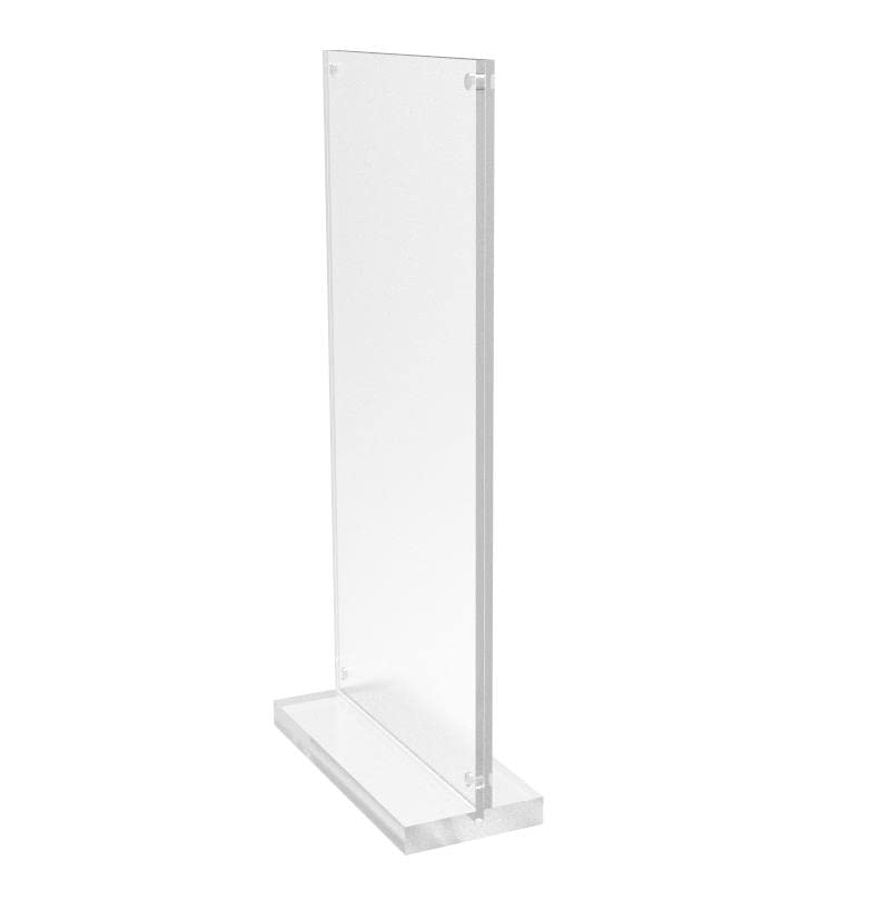 FixtureDisplays® 4 x 9 (Inside Magnet Dims) Acrylic Sign Holder with Magnets, T-Style - Clear19038 19038 - NewNest Australia