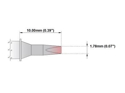 Thermaltronics PM80CH176 Chisel 30deg 1.78mm (0.07in) interchangeable for Metcal SCP-CH20 - NewNest Australia