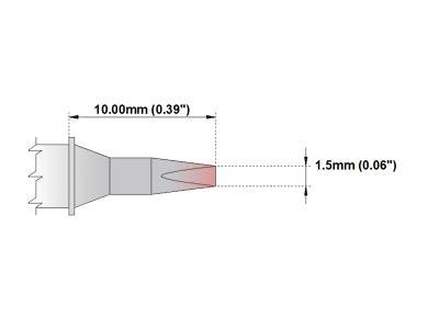 Thermaltronics PM60CH177 Chisel 30deg 1.5mm (0.06in) interchangeable for Metcal STP-CH15 - NewNest Australia