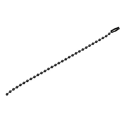 VIUJUH 150 pcs 100mm Bead Connector Clasp,2.4mm Diameter Ball Chain Keychain Rings Metal Bead Chain Nickel Chain Dog Tag Chain (Black) Black - NewNest Australia