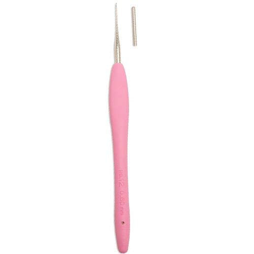 Clover 1226 Amour Steel Crochet Hook No. 12, 0.60mm , Pink - NewNest Australia