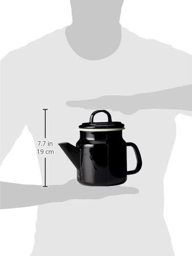 Dexam 17819260 Vintage Home Small Coffeepot 1.2L Black, Enamelled, 1.2 liters - NewNest Australia