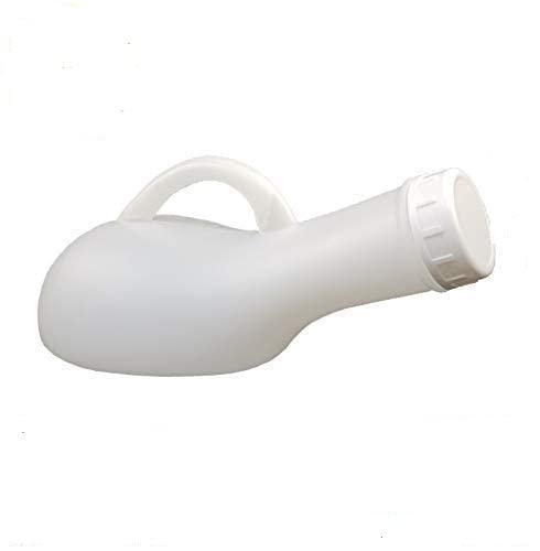 ASPIRE UK® Urine Bottle Spill Proof Unisex: Portable Urinals Screw Top Lid Pee Female Funnel Urine Bottles Container Plastic Bed Pan Car Travel 1200ml Adult Kids Night Wee Pot WC for Patients - NewNest Australia