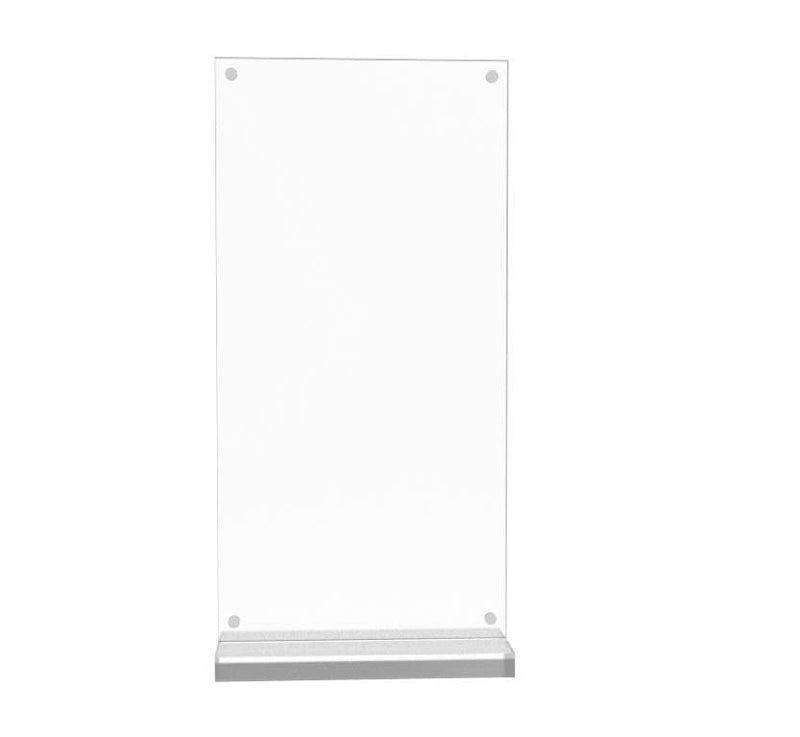 FixtureDisplays® 4 x 9 (Inside Magnet Dims) Acrylic Sign Holder with Magnets, T-Style - Clear19038 19038 - NewNest Australia