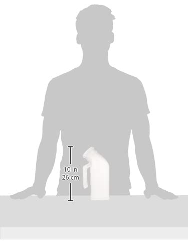 Homecraft Male Urinal, Long Neck Incontinence Bottle for Men, Clear Plastic, Living Aids, Lid to Prevent Spilage, Portable Urinal Bottle, For Clinics and Hospitals, 33oz 1000 ml (pack of 1) - NewNest Australia