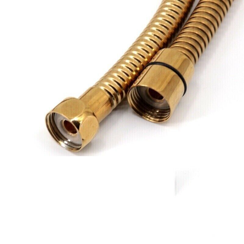 1.2m Long Gold Flexible Shower Head Hose Pipe Stainless Steel Bathroom 1/2'' - NewNest Australia
