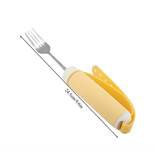 Adaptive Utensils, Stainless Steel Flexible Rotating Tablewares Removable Elder Swivel Silverware Dispenser Easy Grip Eating Patient Fork for Parkinsons Disabled Handicapped Arthritis Hand Tremors - NewNest Australia