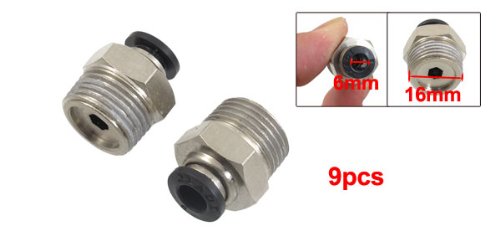 uxcell 9 Pcs 3/8" PT Male Thread 6mm Push in Joint Pneumatic Connector Quick Fittings - NewNest Australia