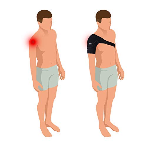THX4COPPER Magnetic Shoulder Brace, Compression Support Wrap Belt, Adjustable Stabilizer,Arm Injury Prevention for Dislocated AC Joint, Labrum Tear, Pain, Arthritis, Bursitis, Scapula Tendonitis-LS Left S-M - NewNest Australia