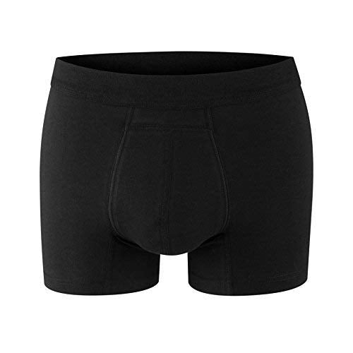 PROTECHDRY - Washable Urinary Incontinence Cotton Boxer Brief Underwear for Men, with Front Absorbent Area, Black Large, 36-38" Waist L (Pack of 1) - NewNest Australia