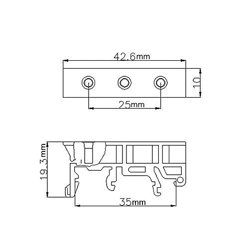 10sets PCB DIN C45 Rail Adapter Circuit Board Mounting Bracket Holder Carrier, 35mm DIN rail (Green) - NewNest Australia