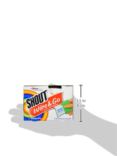 Shout Wipe and Go Instant Stain Remover, for On-the-Go Laundry Stains, 12 Count - Pack of 6 (72 Total Wipes) Pack of 6 (72 Total Wipes) - NewNest Australia