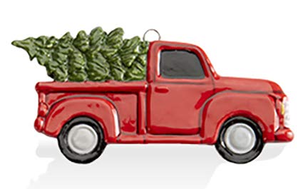 Antique Truck with Holiday Tree Ornament - Set of 4 - Paint Your Own Ceramic Keepsake - NewNest Australia