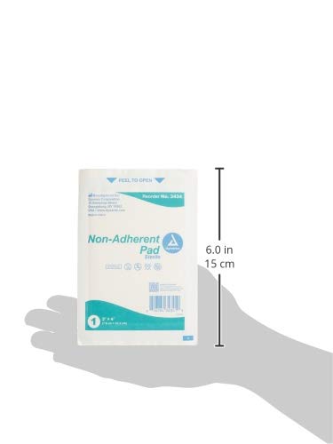 Dynarex Non-Adherent Pads-Sterile, Individually Packaged, Non-Stick Wound and Burn Care, Soft & Highly Absorbent, 3” x 4”, 1 Box of 100 Non-Adherent Pads-Sterile 3" x 4" - NewNest Australia
