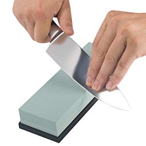 Knife Sharpening Stone Combination Dual Sided Grit With Base for Sharpening and Polishing Tool with Non Slip Base for Kitchen Knives, Hunting Knives, Pocket Knives and Tool Blades (400/1000) 400/1000 - NewNest Australia