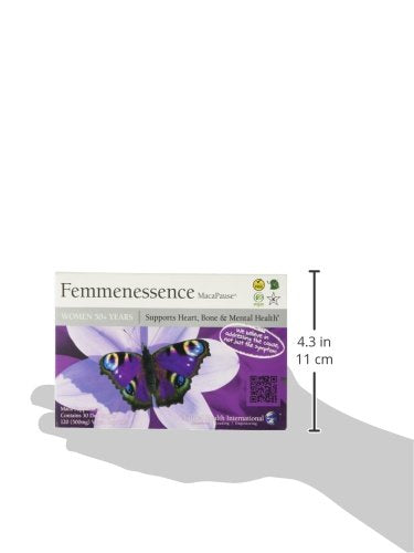 Femmenessence MacaPause – Clinically Proven for Post Menopause, Natural Hormone Balance Supplement for Women | Bone and Heart Health, Symptom Relief, 120 Gelatinized Maca Vegan Capsules, 30-Day Supply - NewNest Australia